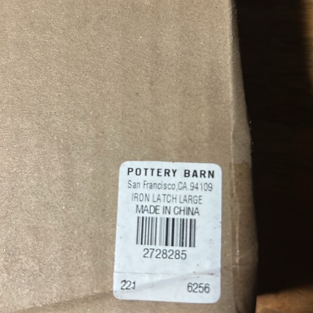 Pottery Barn Heavy Iron Latch Large BNIB - Picture 6 of 6